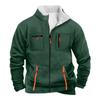 Men's Solid Color Zipper Pocket Zipper Sweatshirt Jacket Men's Sports Large Size Casual Sweatshirt Jacket