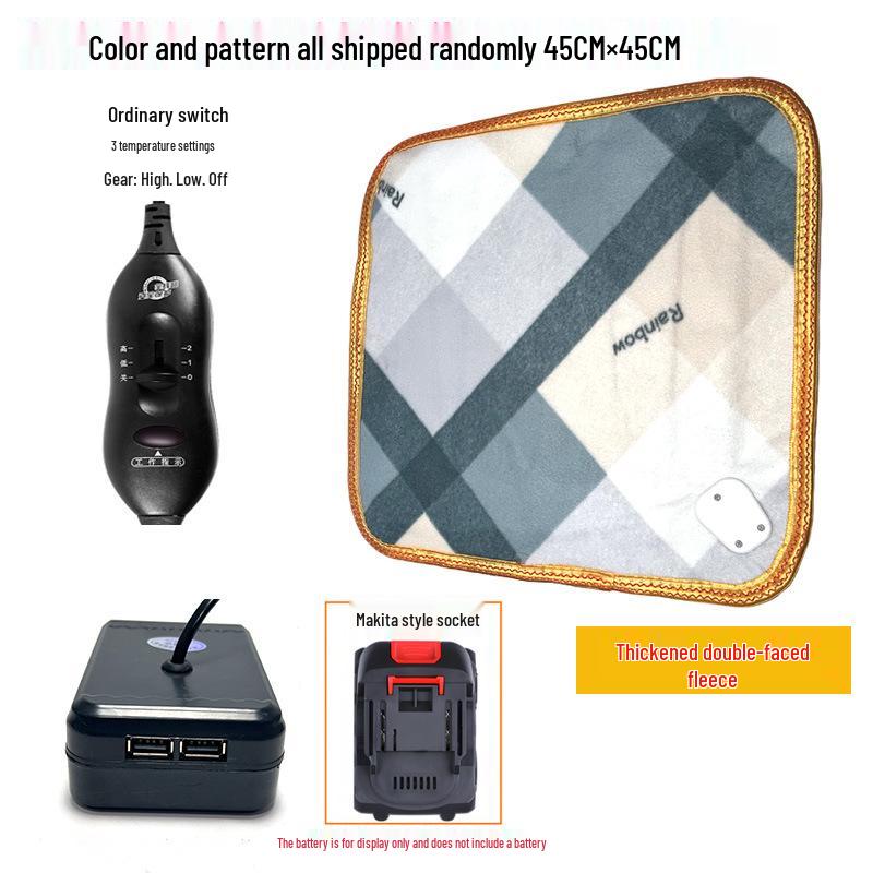 Portable Electric Mattress for Outdoor and Car Use - Thickened Seat Cushion with Lithium Battery, Ideal for Camping, Fishing, and Office.