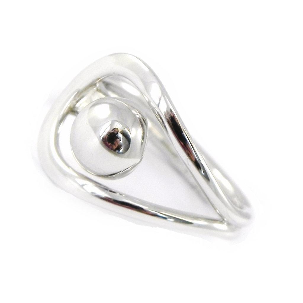 Silverring 'Choreography' Silverfärgad (rhodiumpläterad) - 15 mm