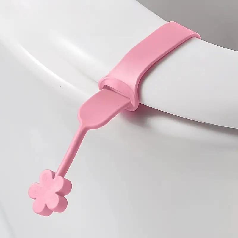 Silicone Flower Toilet Lid Lifter - Cute, Easy-Grip Hygienic Toilet Seat Handle - Durable Sanitary Bathroom Aid for Adults and C