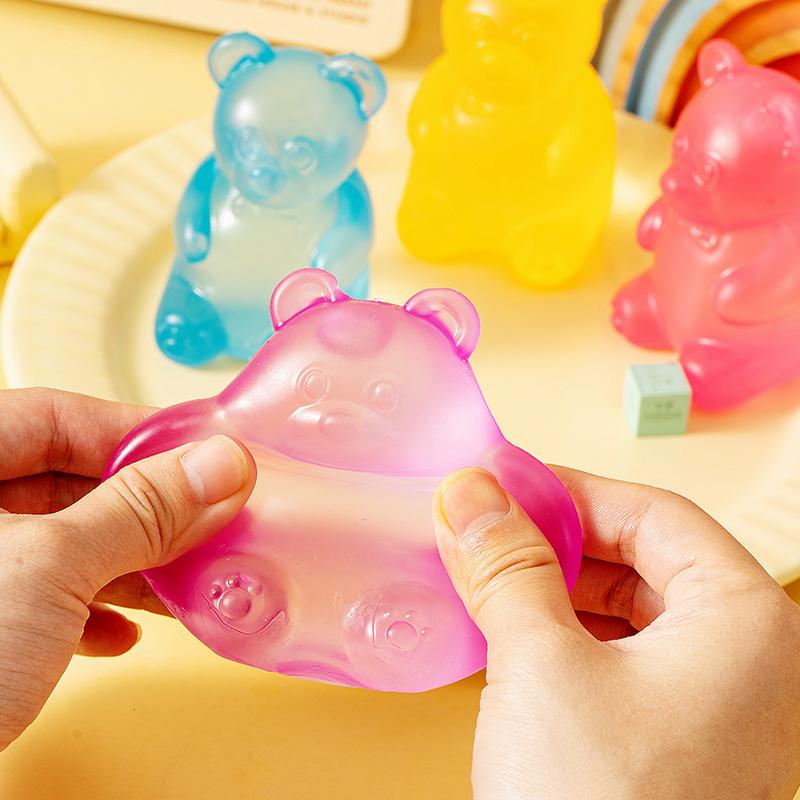 Gummy Bear Soft Antistress Fidget Squishy Toys Venting Ball Decompression Pinching Squeeze Toy For Children Birthday Party Favor