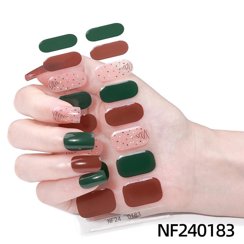 Europäische und amerikanische Weihnachten 3D Niedliche Cartoon Gel Nagelsticker für Kinder - Wasserdicht und halbgehärtet