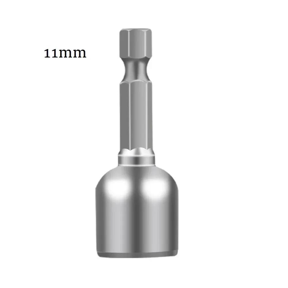 1ks 6-13mm Rázový nástrčný magnetický šroubovák na matice 1/4" šestihranná stopka Power maticový šroubovák Vrták Ruční nástroje 6/7/8/9/10/11/12/13mm