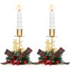 1PC Iron Artistic Deer Candlestick Stable Retro Christmas Personality Festive Use Repeatedly Atmosphere Candle Party