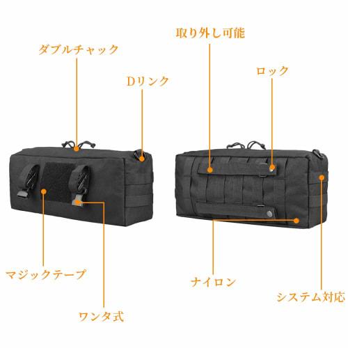 JETEDC Molle Backpack for Airsoft, Fishing, and Commuting (Black)