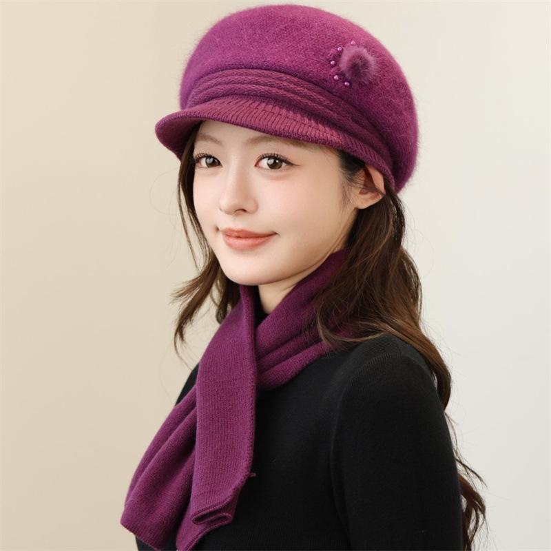 Ladies in the elderly grandma warm fleece thickened middle-aged and elderly mother cold wool hat winter knitted hat