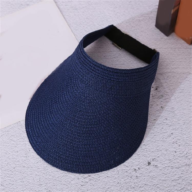 Adjustable Straw Edge Hat With Empty Top Sun Protection Lightweight Travel Hat For Hiking Running