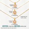 Heart Necklace Set: Natural Stone Cross, Stainless Steel, Waterproof, Colorfast, Fashionable Layered Clavicle Chain for Women