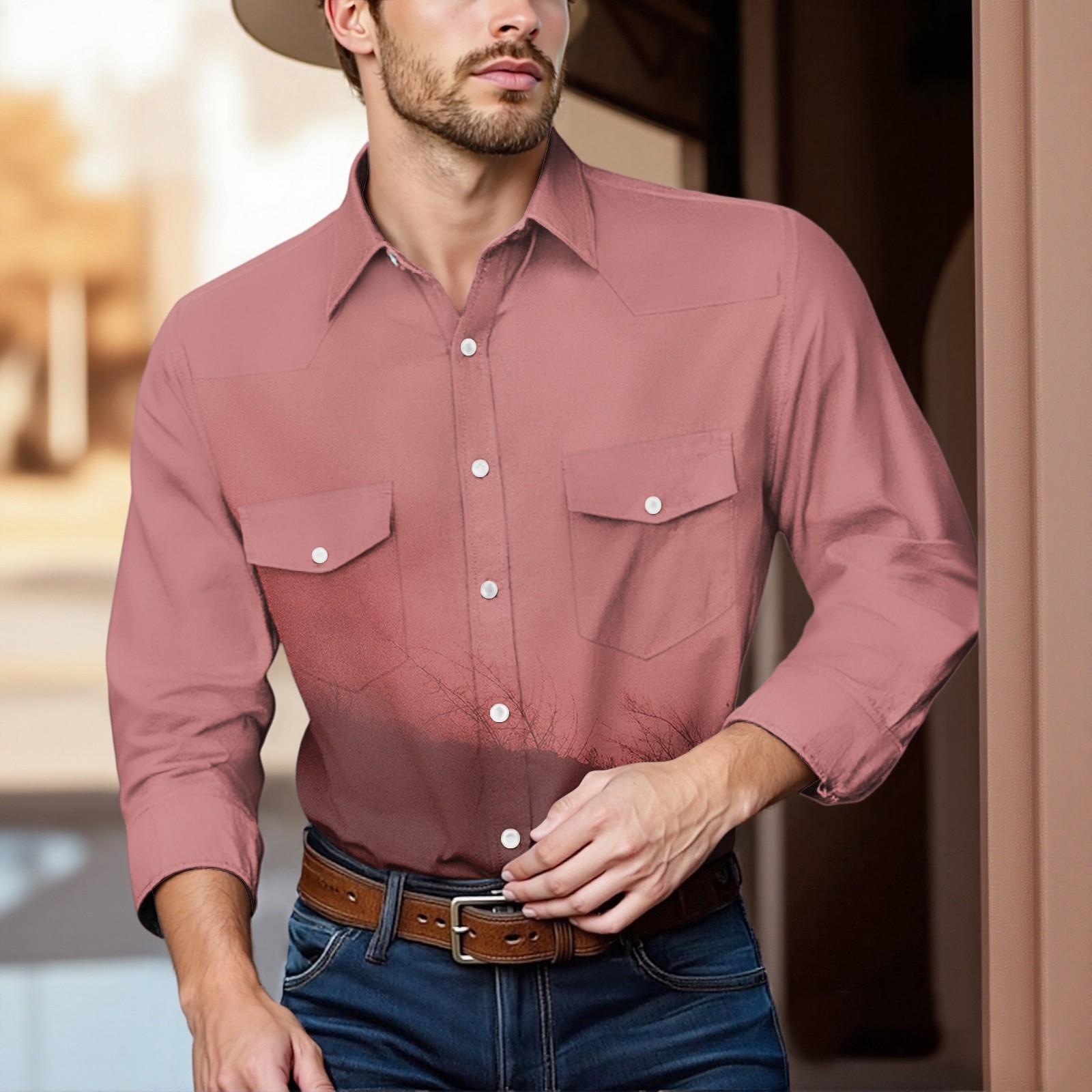 

Мужской модный топ кэжуал с короткими рукавами, лацканами и длиной до плеч XL красный