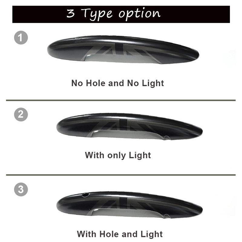 2PCS In Set The Black Flag Door Handle Cover Sticker Trim For MINI Cooper S JCW F56 F57 Car-Styling Exterior Parts