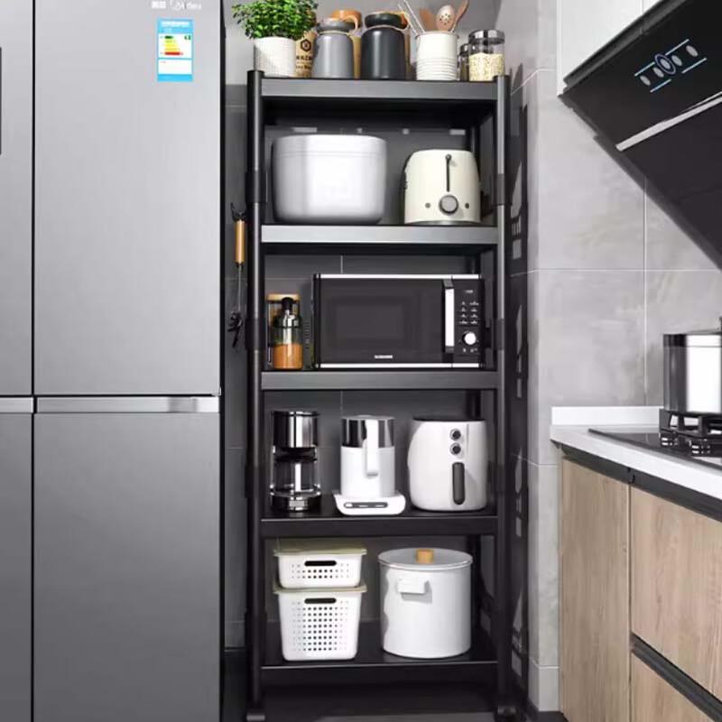 Modern Slim Kitchen Storage Shelf with Wheels