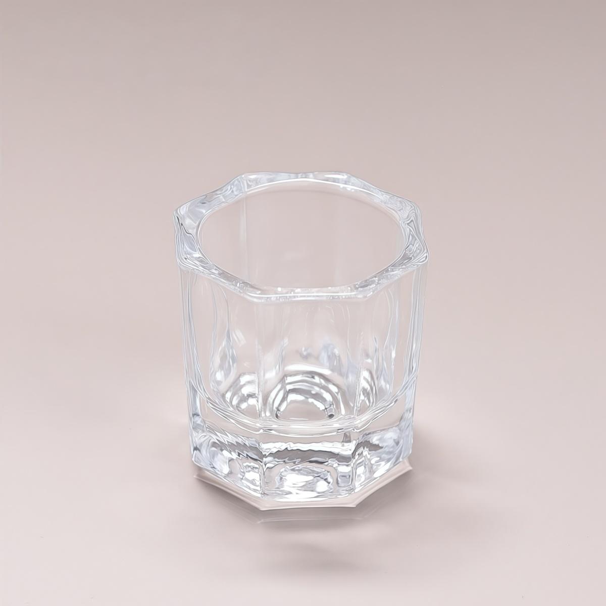 1PC Dental Glass Mixing Bowls Octagonal Dappen Dishes For Dentist Lab Materials Storage Mixing Cup Clear Green Brown 1x Clear B Type
