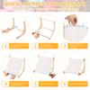 1 Set Wooden Cross Stitch Lap Stand Adjustable Embroidery Hoop Stands Cross Stitch Scroll Frame for Embroidery Sewing Supplies