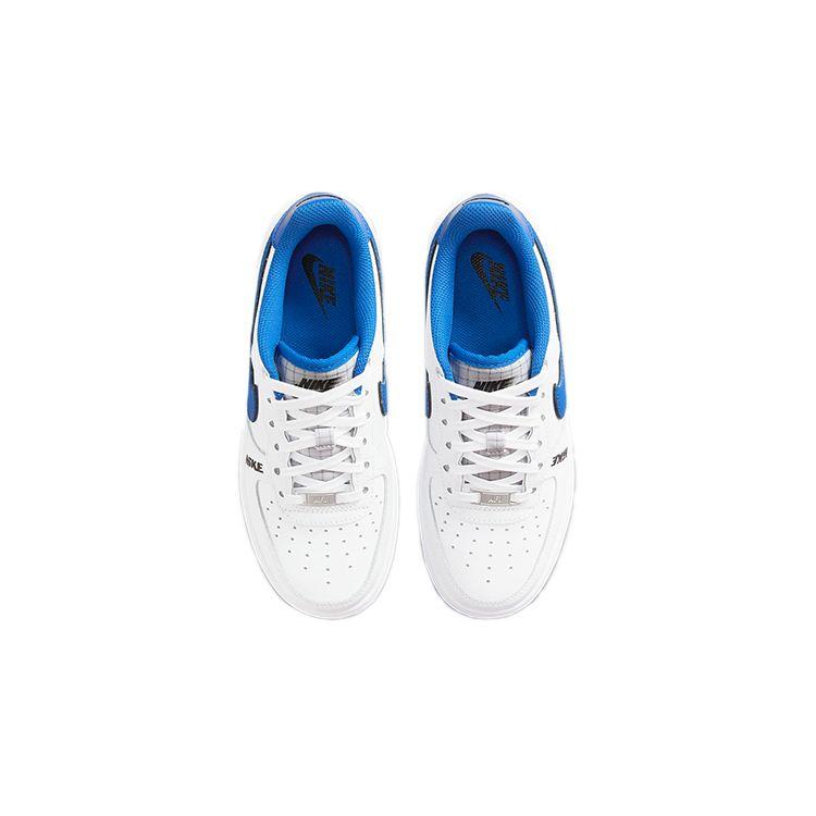 Nike Air Force 1 LV8 GS White Game Royal Kids Sneakers Black DO3809-100