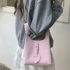 Elegant Love Handbag PU Leather Shoulder Bag Trendy Women Bucket Bag  Girls