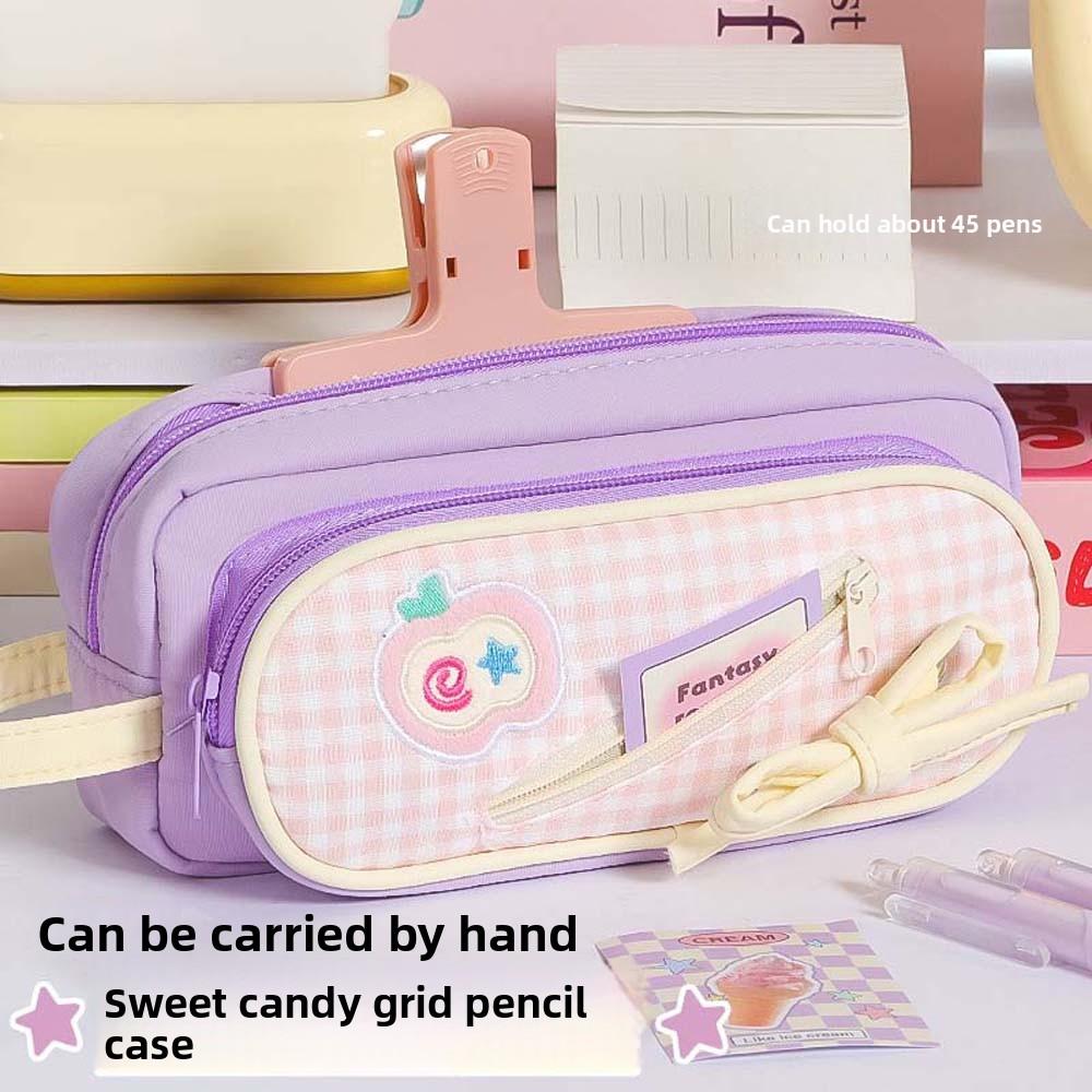 Handliches Koreanisches Obst-Federmäppchen Obst Kirschkuchen-Druck Stiftebeutel Federmäppchen Schüler