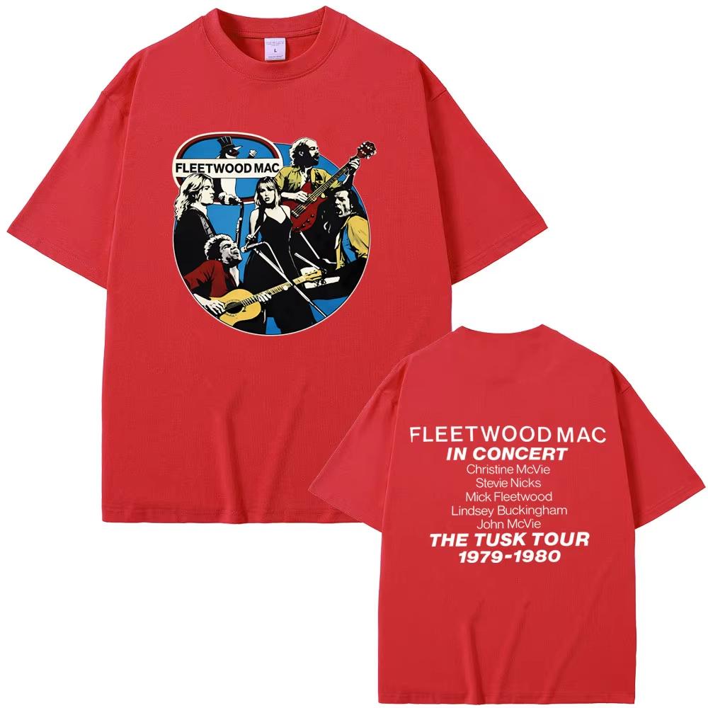 Rock Band Fleetwood Mac In Concert The Tusk Tour Merch T-Shirt Stevie Nicks T-Shirt Unisex Unisex Lässig Vintage T-Shirts Streetwear