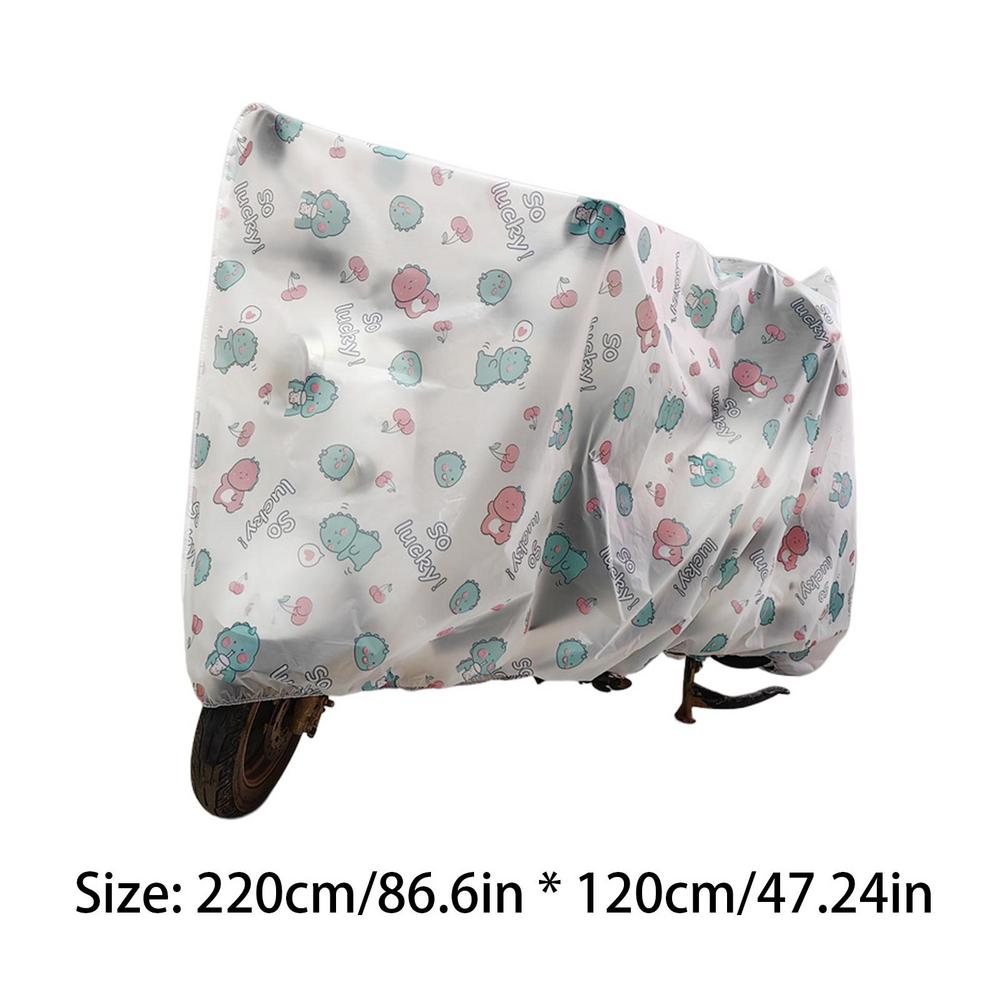 Motorcycle Rain Cover Scooter Rain Cover Outdoor Motorcycle Cover Sun Outdoor Protection Scooter Shelter Cute Cartoon Pattern