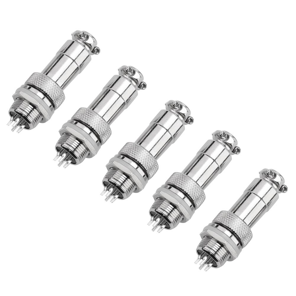 

5 pcsset GX12 4Pin Male Female Panel Metal Aviation Plug Socket Connector