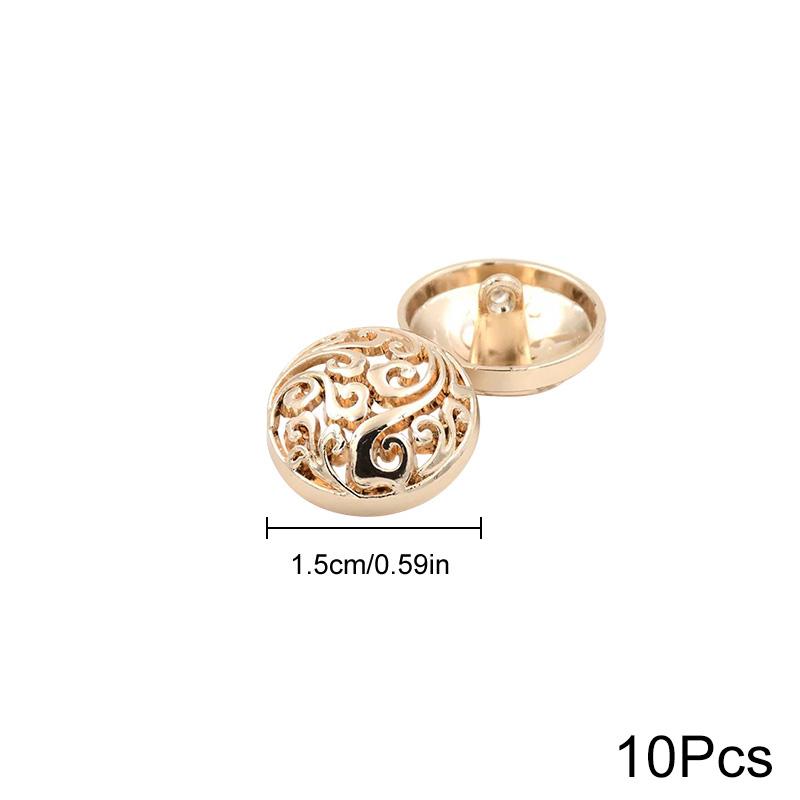 

10 шт. пряжка костюм облачные кнопки модные металлические кнопки золотой цинковый сплав швейные аксессуары кнопки выдалбливают пальто 15mm