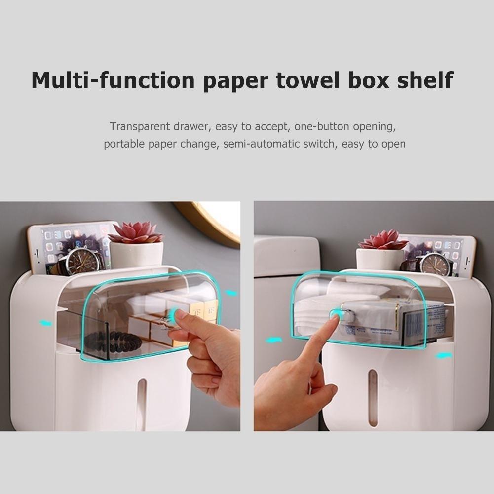 Waterproof Toilet Paper Holder Creative Roll Towels Box Shelf Kitchen Bathroom