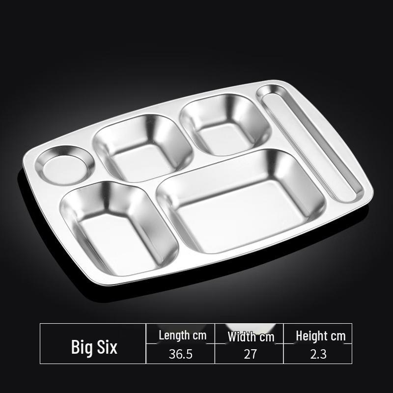 304 Stainless Steel Divided Lunch Tray Standard