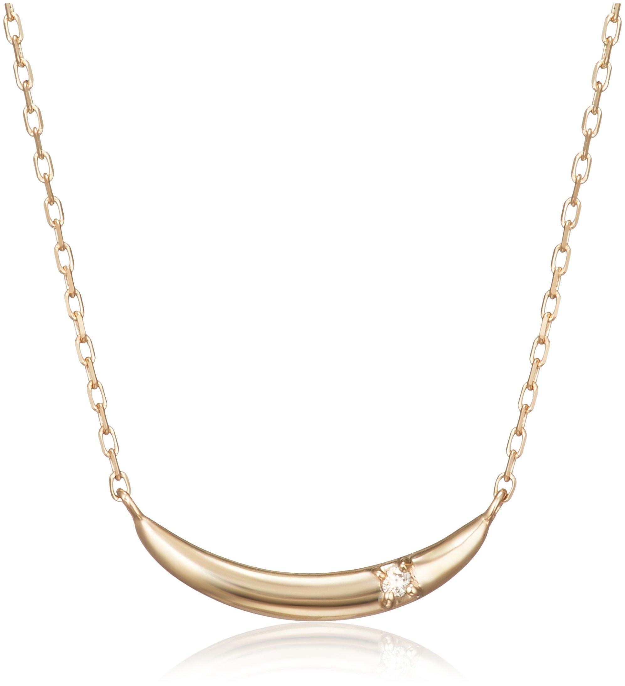 BLOOM Necklace K10 Yellow Gold Diamond Moon Motif [BLOOM] [Official] [WEB Exclusive] Women s 0344-1530-0011-0000