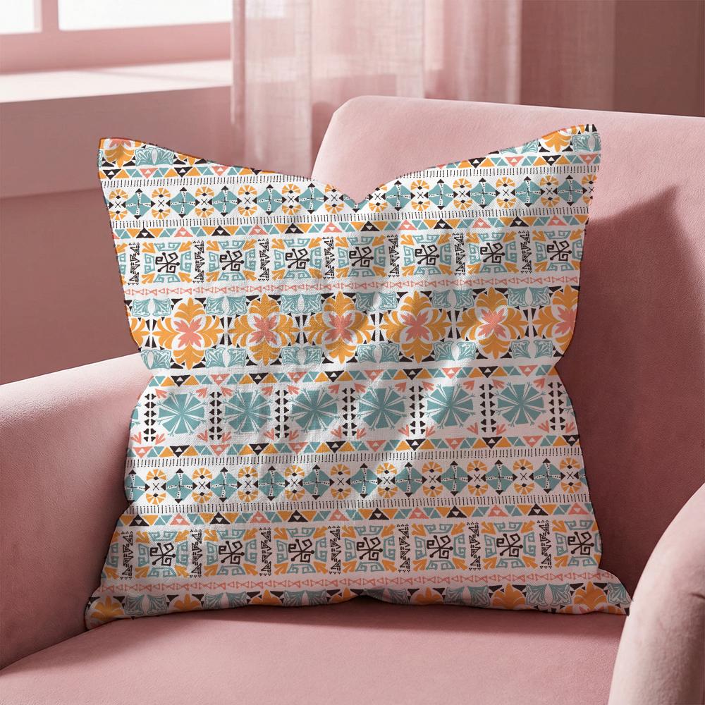 Moroccan Ethnic Pattern Cushion Cover Multi-Scene Pillow Cover for Home & Car - Reversible, Soft & Durable for Daily Use