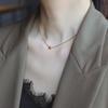 Simple High‑End Titanium‑Steel Small‑Round‑Bead Women Necklace, Fashion Light‑Luxury Small‑Golden‑Bean‑Pendant Collarbone Neck Chain