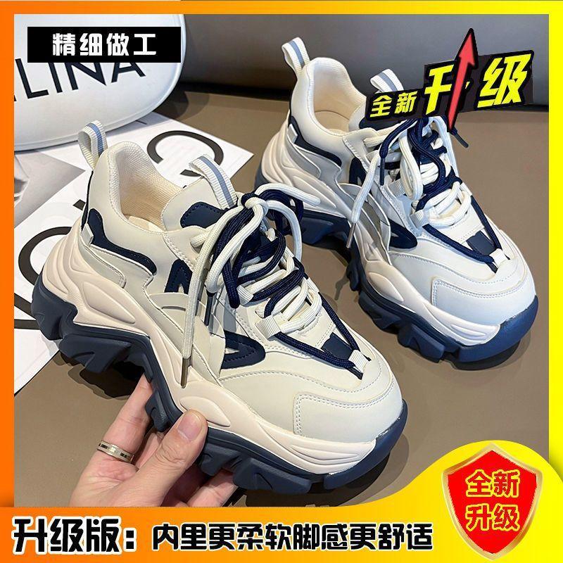 Korean Version of the Popular Dad Shoes Women 2025 Summer New Internet Celebrity Versatile Thick Sole Height Increase Running Sports Leisure Cloth