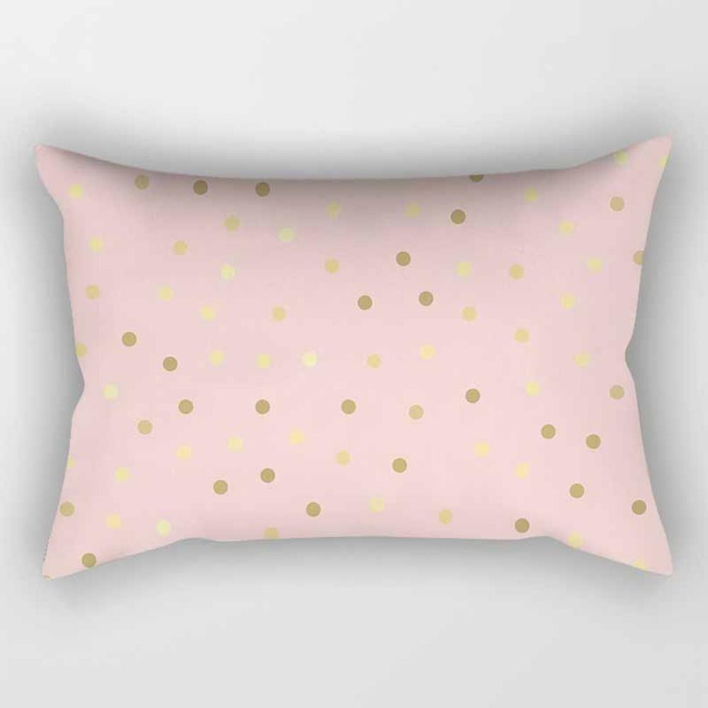 Federa rettangolare a righe geometriche rosa 30 * 50 cm Divano Abbraccio Cuscino Fodera per cuscino Soggiorno Camera da letto Elegante decorazioni per la casa