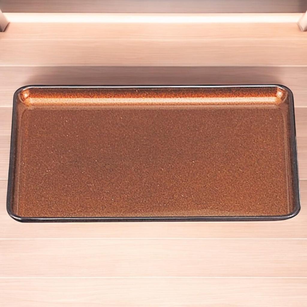 Sengoku Style Long Tray Satin Lacquerware Made In Japan J-kitchens (Tray) 54cm, (ABS Resin),