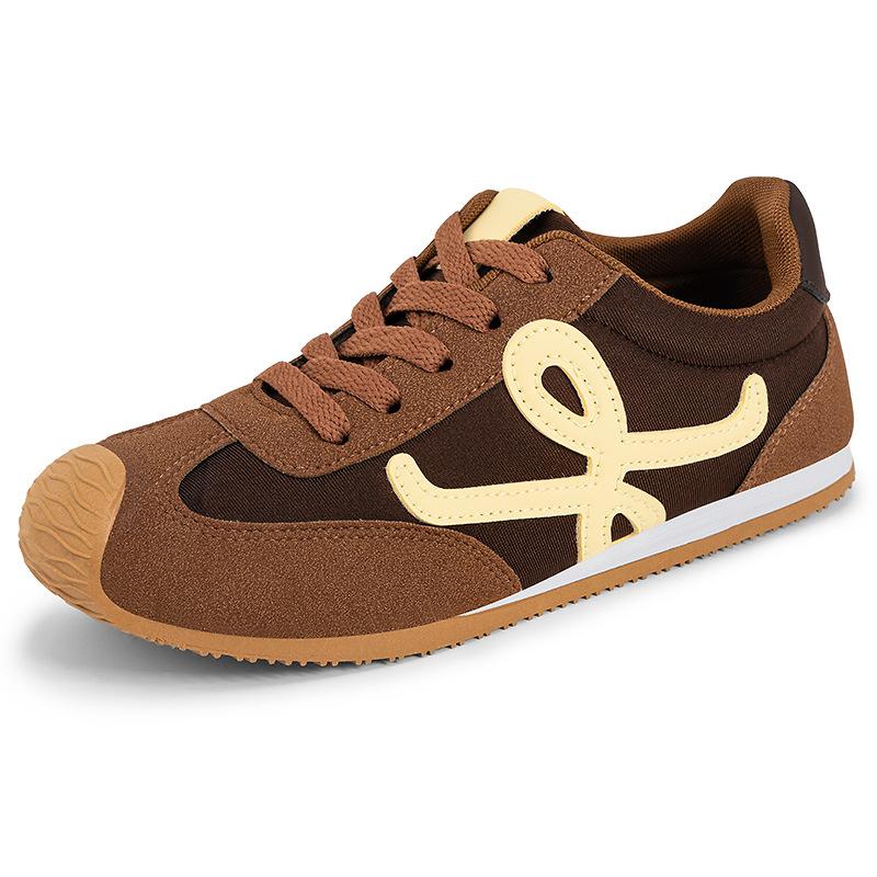 Dexun Shoes Women's 2025 New Autumn Thick-soled Sneakers Breathable Mesh Soft-soled Sports Shoes