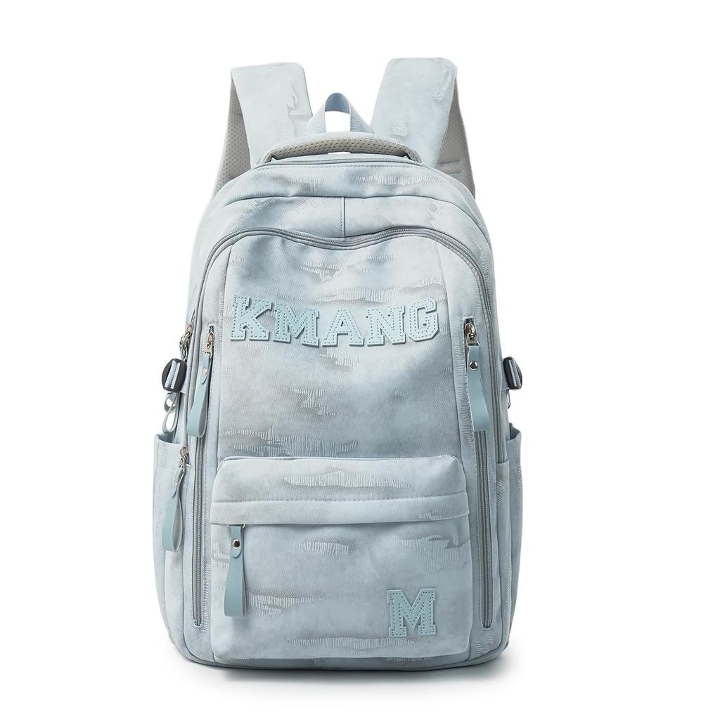 Minimalist Backpack for Women Men Letter Accent Multiple Pockets Adjustable Strap Large Capacity Casual Daily Bag for Commute Travel School No Pendant