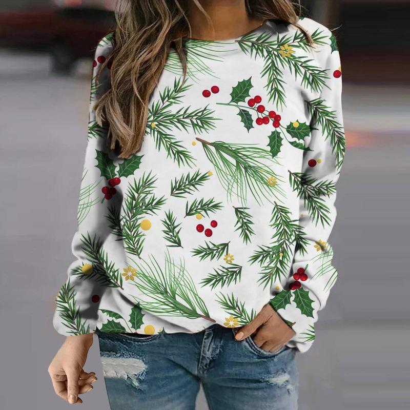 Autumn Flower Bird 3D Printed Long Sleeve Women's Street Wear