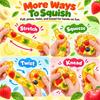 Fruit Filled Squishy Toy, Clear Apple Banana Coconut Oil Squishy with Fruit Inside Soft Durable Slow Rising for Stress Relief