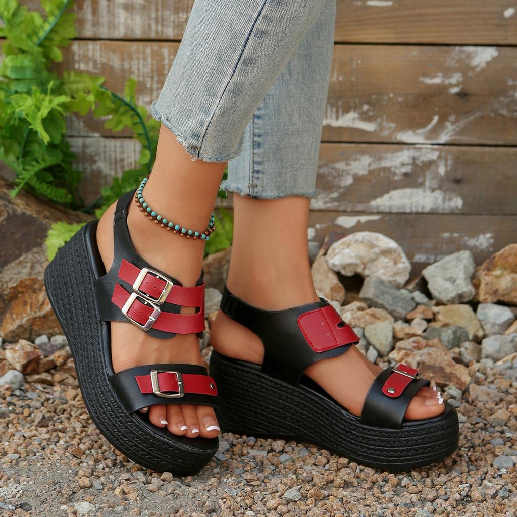Women Fashion Wedge Sandals Summer Woman Casual Non-slip Peep Toe Designer Shoes Elegant Platform Sandals Sandalias De Mujer