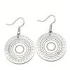Filigree Teardrop Dangle Earrings Vintage Boho Leaf Drop Earrings For Women Ethnic Retro Jewelry