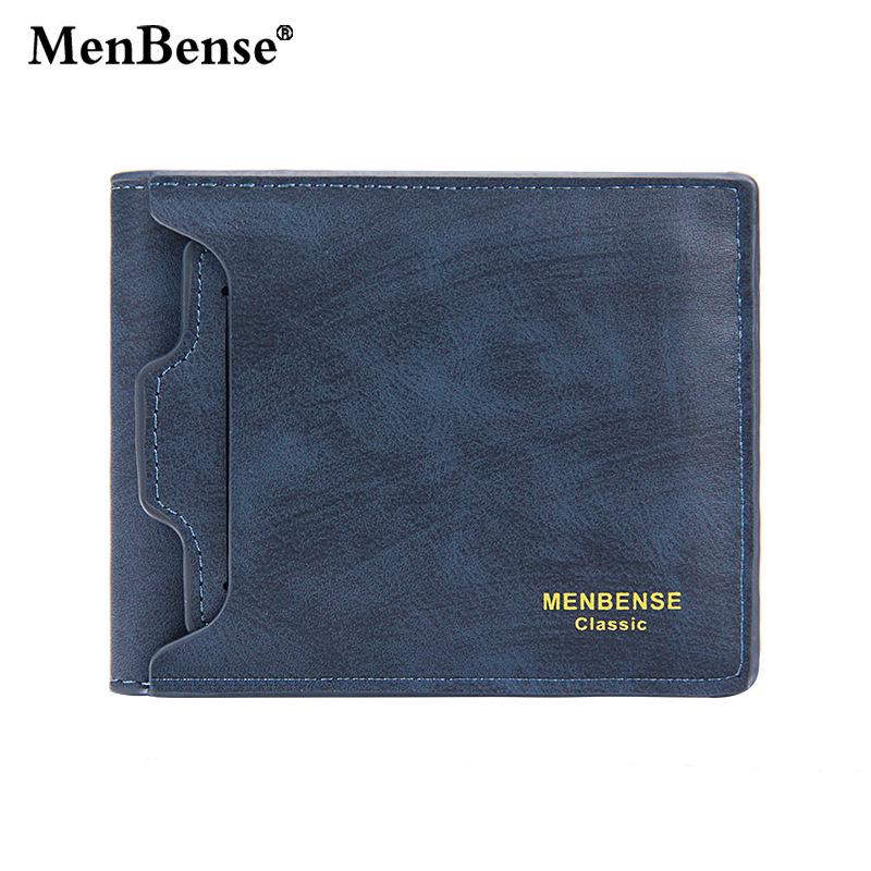 Classic Men's Wallets Vintage Genuine PU Leather Wallet RFID Anti Theft Short Fold Business Card Holder Purse Wallet Man
