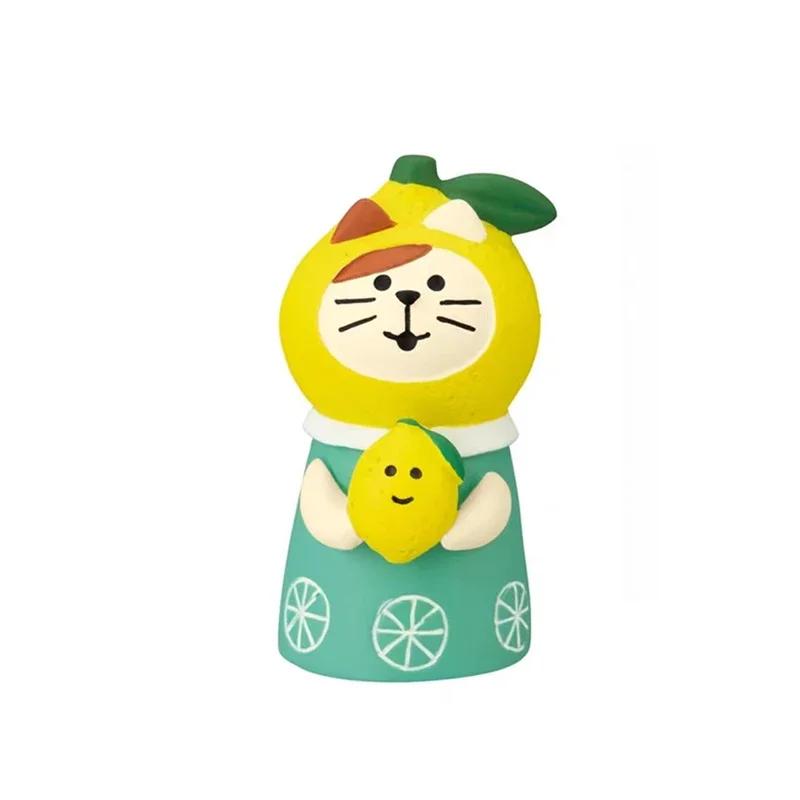 Japanese Groceries Lemon Cat Zakka Tide Play Gift Miniature INS Resin Crafts Small Decoration Scene Decoration Gift