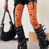 Halloween Pumpkin Socks Soft Breathable Nylon Costume Accessory For Parties