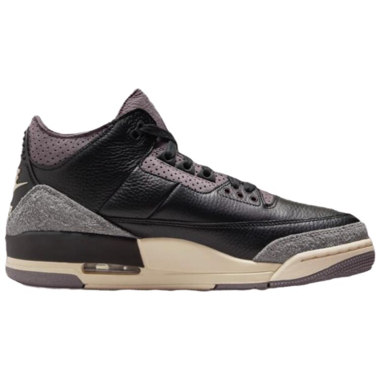 A Ma Maniére x  Air Jordan 3 Retro Sen Uyurken Kadın Spor Ayakkabıları Siyah Düz-Kalay Mor-Cevher FZ4811-001