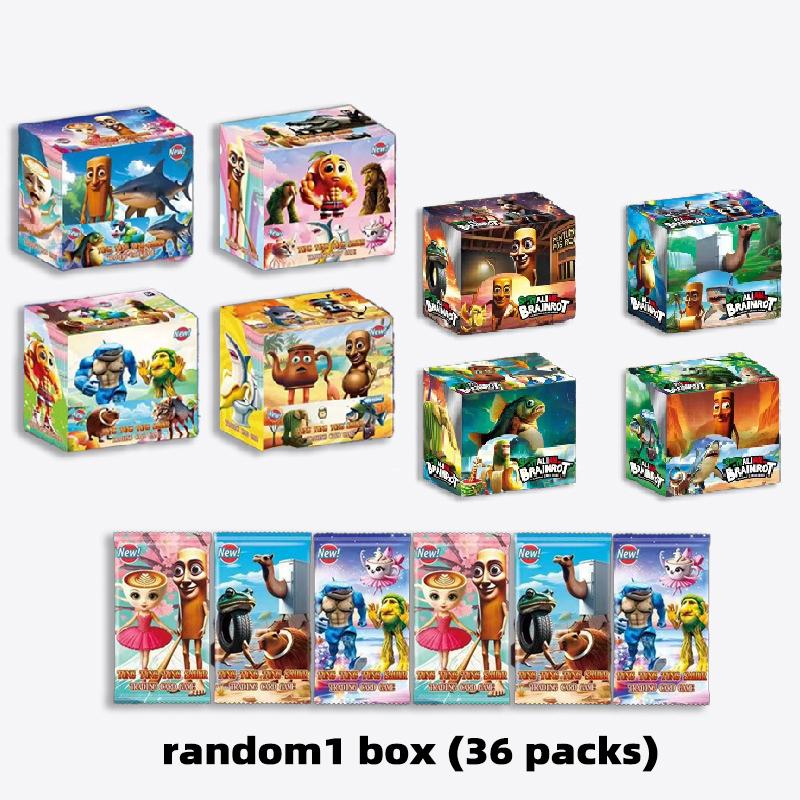 Italian Brainrot Trading Cards Tungtungtung Sahur Tralalero Tralala Collection Card Game Toy Battle Carte Toys For Children Gift