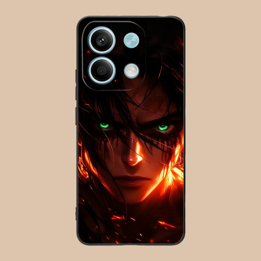 AOT Eren Yeager Matte TPU Mobile Phone Case for Xiaomi 15 14 13 12 Mi 11 T Ultra Lite Pro S X 5G Colorful Printing Cover