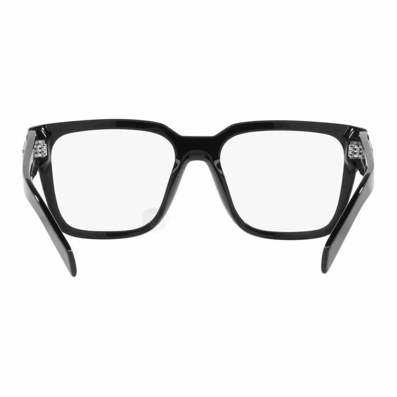 Prada Optical Glasses [Available Prescriptions] Logo Engraved Temples, Irregular-shaped Frames Black 54 Basic Packaging-glasses Case + Packaging Box