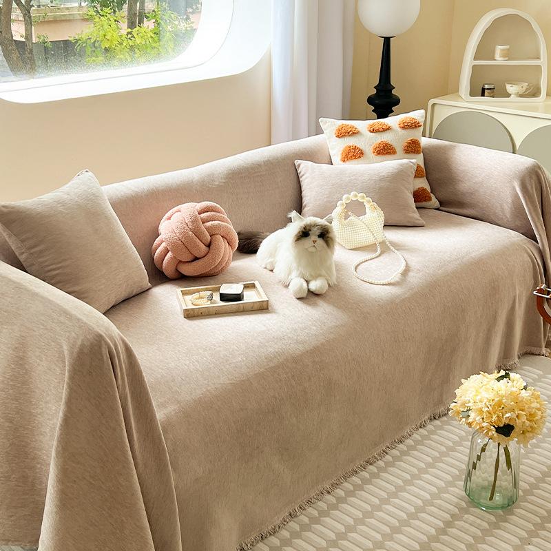 Ins Среднего возраста зеленое цельное полотенце для дивана — фото 5