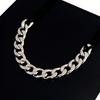 Glory_Arden [Unisex] Suede + Surgical Steel Bold Chain Necklace / Ghmn-284