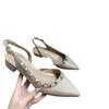 Summer Versatile Pointed Rivet Shoes Pointed Bag Head Roman Sandals Women's Fashion Comfortable Retro Women's Shoes