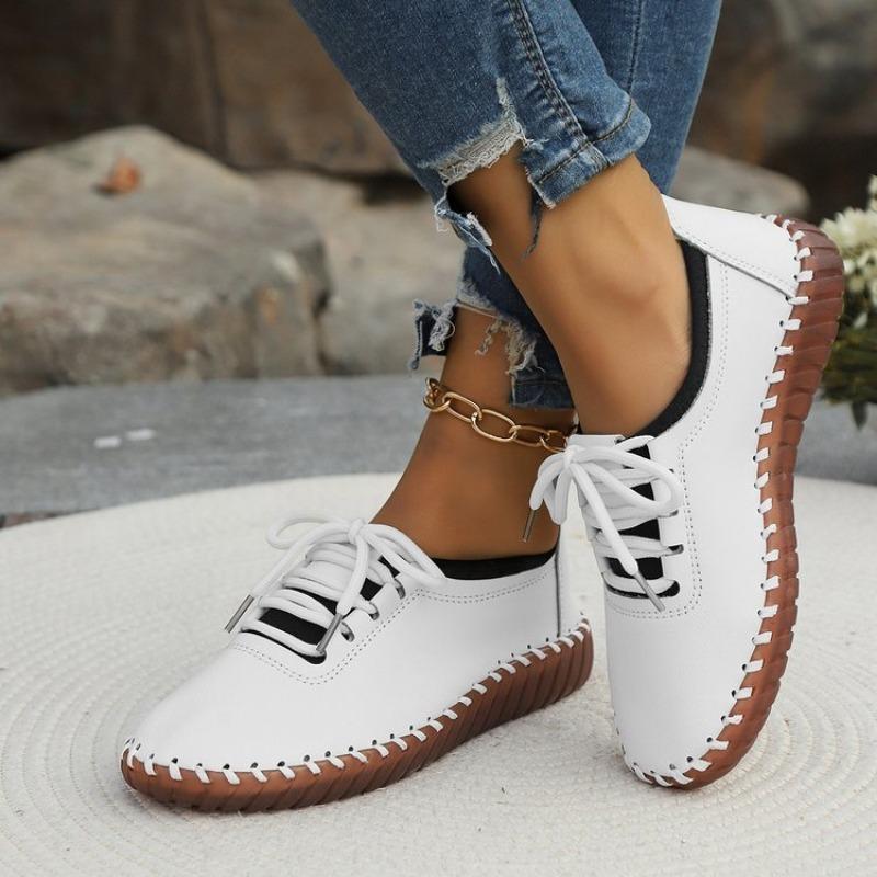 Large Size Retro Casual Single Shoes for Women's Outer Wear Autumn New Fashionable Small Leather Shoes