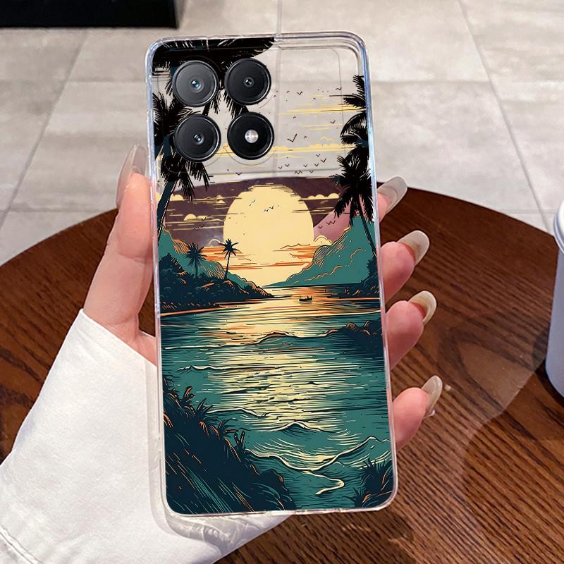 Case Poco X6 Pro 5G/Poco X6 5G Clear Luxury Cute Love Rabbit Funny Soft Silicone Phone Case PocoX6 X6Pro Transparent Back Cover